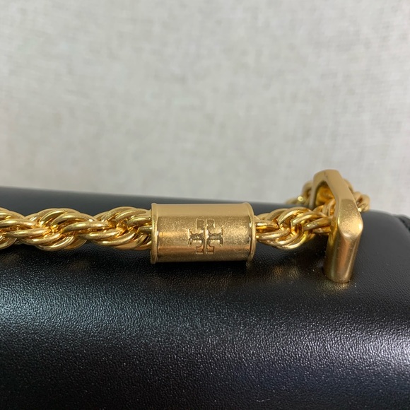 NEW Tory Burch Eleanor Black Leather Small Convertible Shoulder/Crossbody Bag - Picture 13 of 16